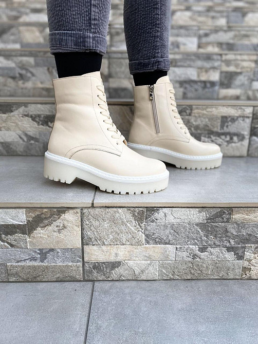 Черевики жіночі GREMMY бежеві натуральна шкіра зима 38р. (4219) Коломия - фото 6