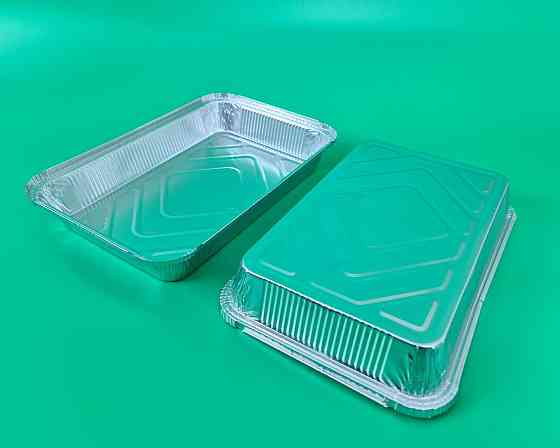 Контейнер из пищевой алюминиевой фольги прямоугольный 2100 мл SP86L 50 штук (1 пачка) Харьков