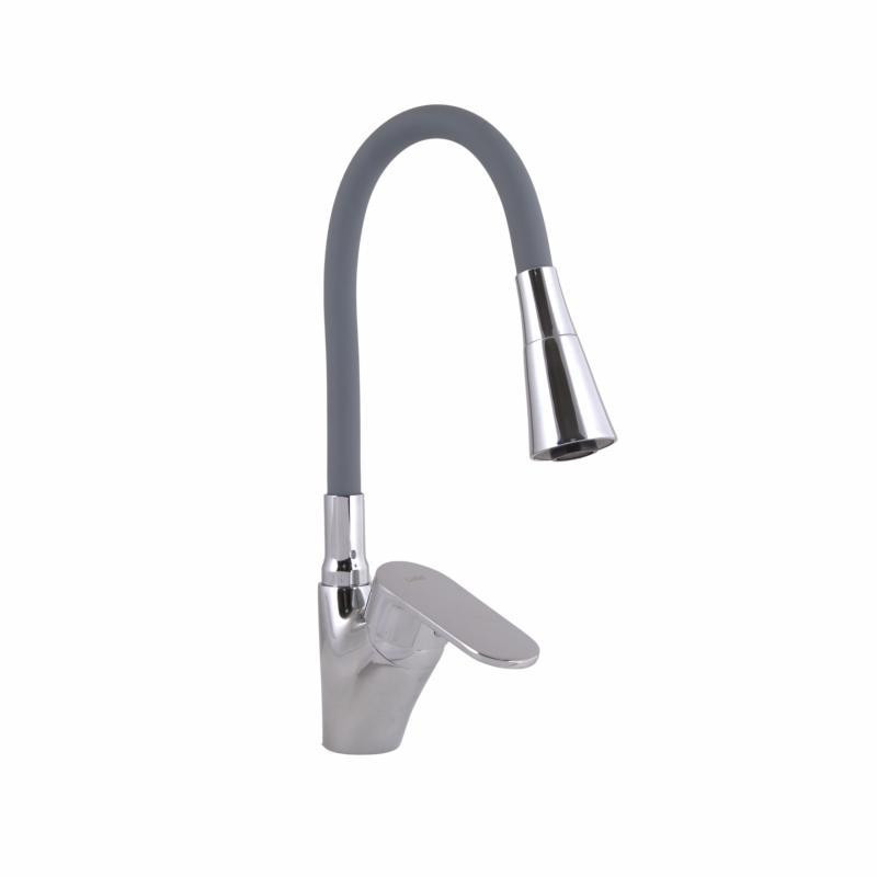 Смеситель для кухни Lidz Tani 007F3 с гибким изливом (k40) LDTAN007F3GCR31869 Grey / Chrome Киев - изображение 1