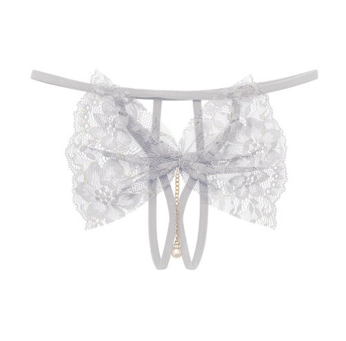 Еротичні трусики з розрізом білі - розмір універсальний, резинка до 88см Київ - фото 1