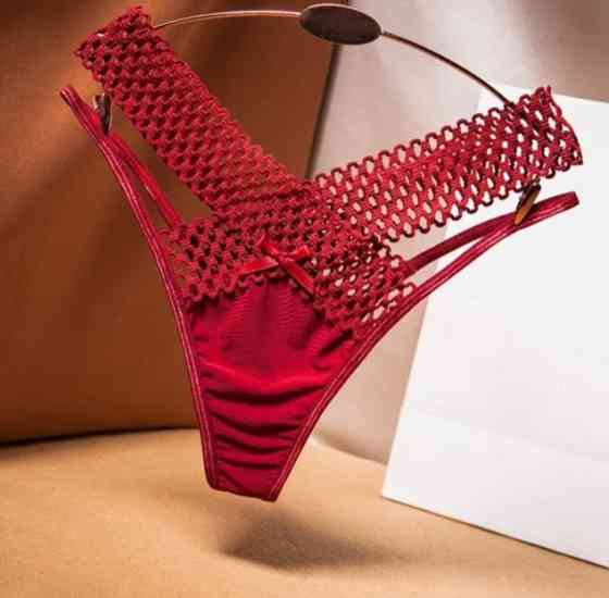 Еротичні трусики універсальний бордовий Київ