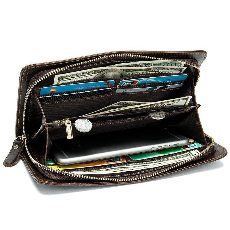 Мужской клатч-барсетка с ремешком на руку Vintage 14940 Коричневый Киев - изображение 7