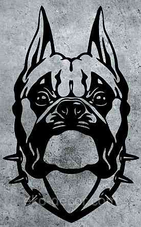 Декоративное настенное Панно «Боксер», Декор на стену 70*44 см, Черный Киев