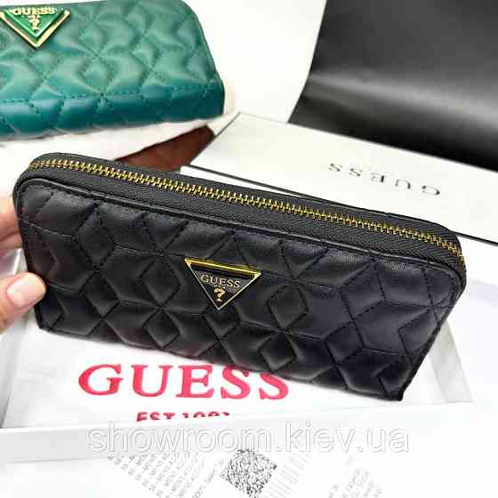 Жіночий гаманець на змійці Guess (7870) чорний Київ
