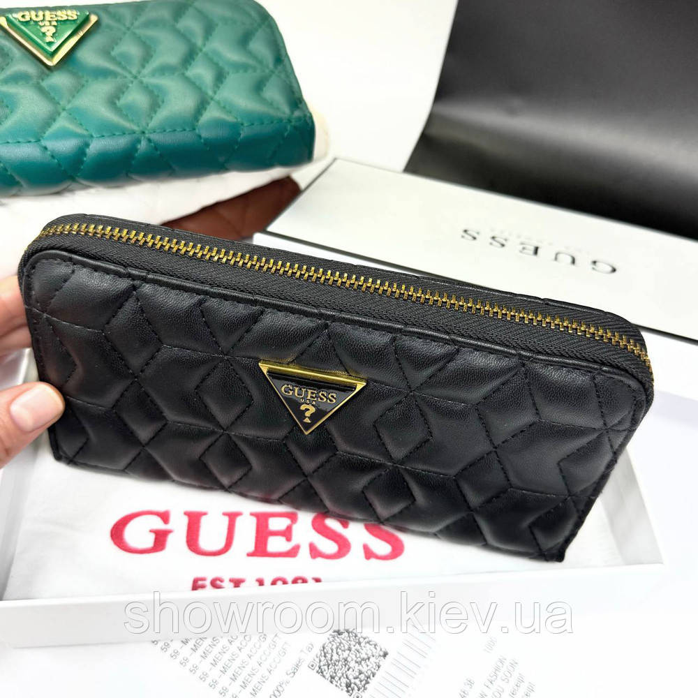 Жіночий гаманець на змійці Guess (7870) чорний Київ - фото 3