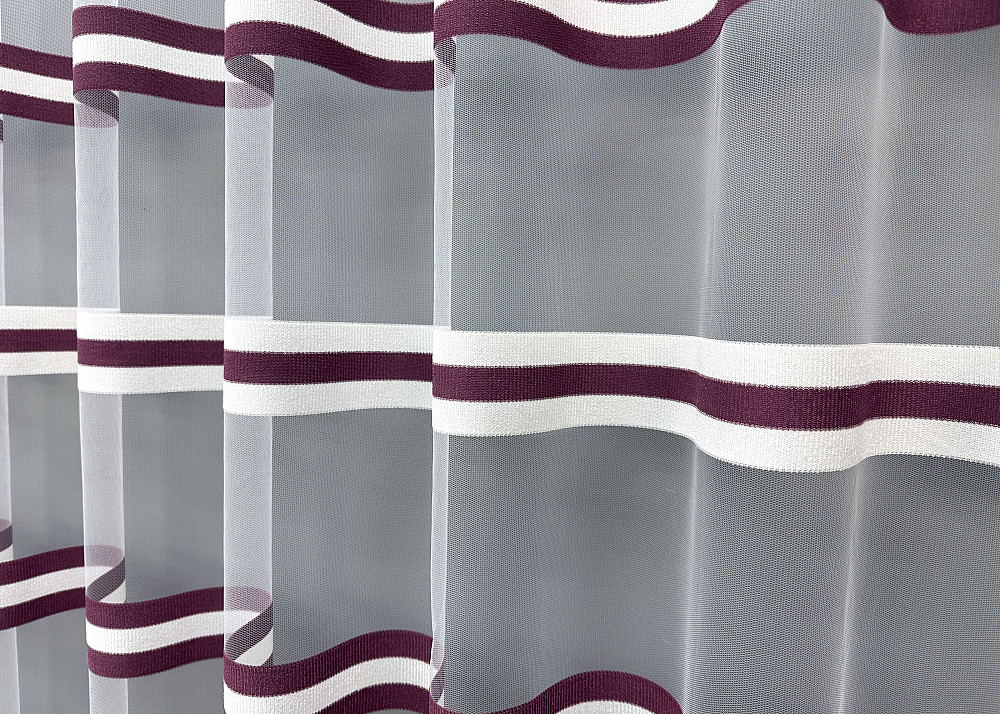 Тюль VR-Textil 1775т Фатин смуги Сливовий з білим 300х270 см (40-248) Київ - фото 5