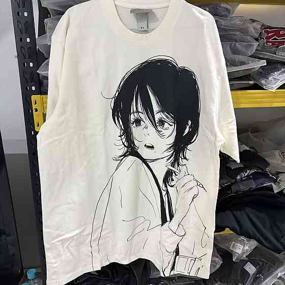 Футболка мужская с принтом аниме Аниме Лоок Бакк Фуджино манга оверсайз (S/M/L) Черний Днепр