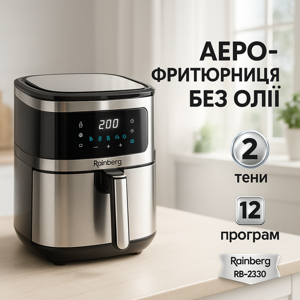 Аерофритюрка Rainberg RB-2330 4200Вт XL-32 Львів - фото 19