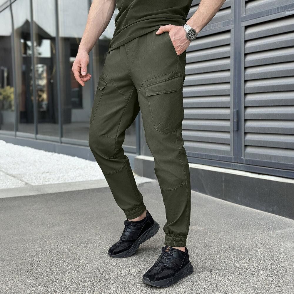 Брюки-карго мужские котоновые демисезонные хаки Pobedov VZIR Киев - изображение 2