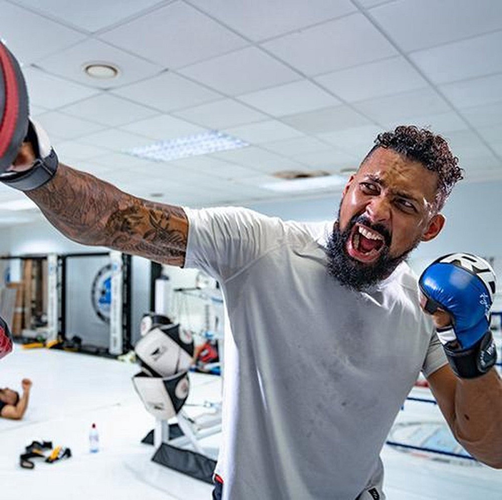 Рукавички для MMA змішаних єдиноборств бойового самбо мма бітки рукопашного бою шінгарти RDX T6 Blue розмір XL Київ - фото 7