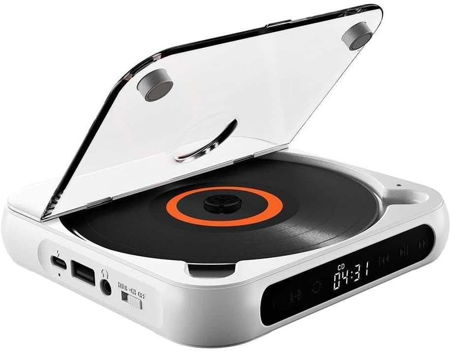 Портативний CD-плеєр Bluetooth-колонка Lyutiore KC918 акумуляторний з FM-радіо та пультом ДУ настінний дисплей Київ - фото 3