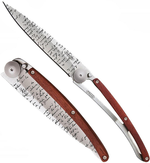 Универсальный Складной Нож с лазерной гравировкой Рукопись Deejo 