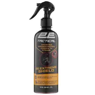 Спрей от насекомых 2E Tactical Extreme Shield От кровососущих насекомых и клещей Для обработки одежды и снаряжения 500 мл (2E-RPLNTPN05-500) Винница