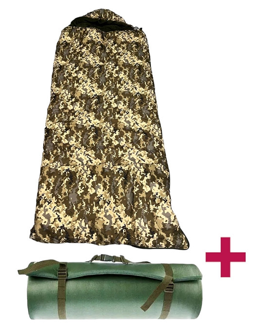 Спальний мішок на флісі, підкладка теплий фліс плюс карімат 15 мм Одеса - фото 5