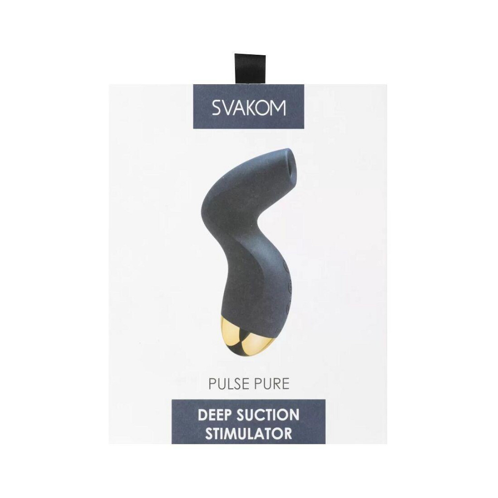 Вакуумный клиторальный стимулятор Svakom Pulse Pure Navy Blue, 5 режимов, 5 интенсивностей в каждом Sex Aura Киев - изображение 8