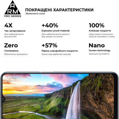 Скло захисне Armorstandart Pro OPPO A16 Black (ARM61019) Вінниця - фото 3
