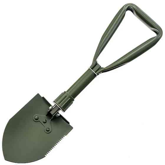 Лопата туристична багатофункціональна Shovel 009, міні лопата для кемпінгу, саперна лопата. XP-240 Колір: зелений Київ