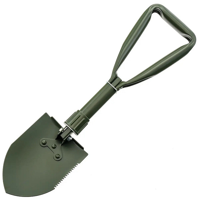 Лопата туристична багатофункціональна Shovel 009, міні лопата для кемпінгу, саперна лопата. XP-240 Колір: зелений Київ - фото 1