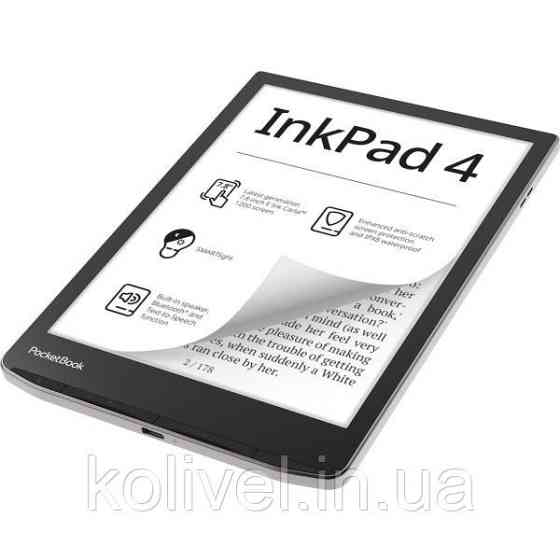 Электронная книга PocketBook InkPad 4 (PB743G), IPX8, Stardust Silver (PB743G-U-CIS) Київ