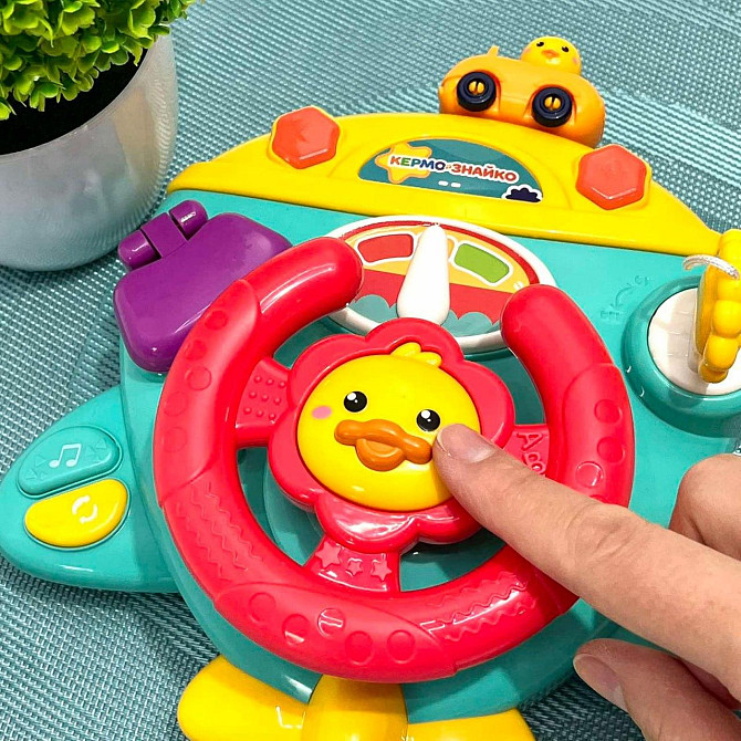 Кермо інтерактивне музичне Limo Toy Автотренажер українською мовою кріпиться на коляску/ліжечко Блакитний (HB 0077) Чернигов - изображение 9