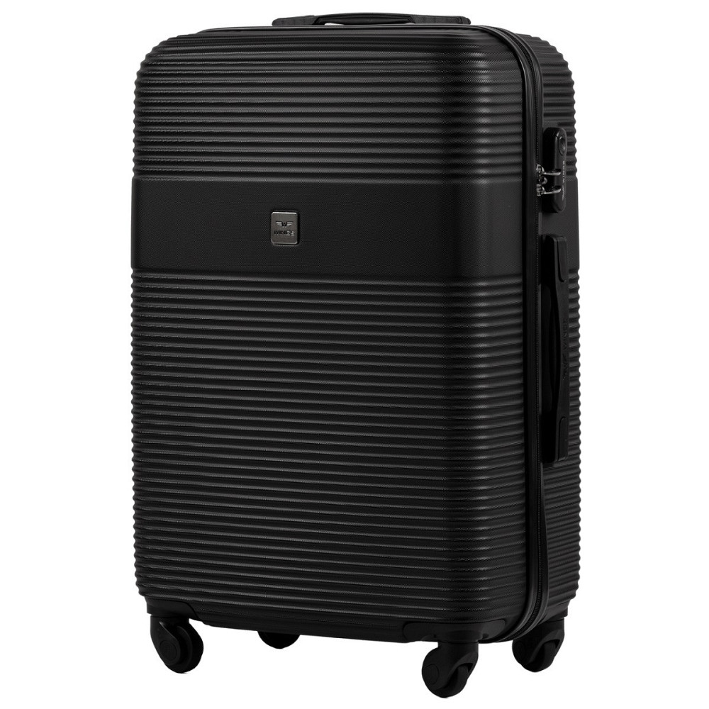 Валіза пластикова Wings 5398 середня 65 см чорна Київ - фото 1