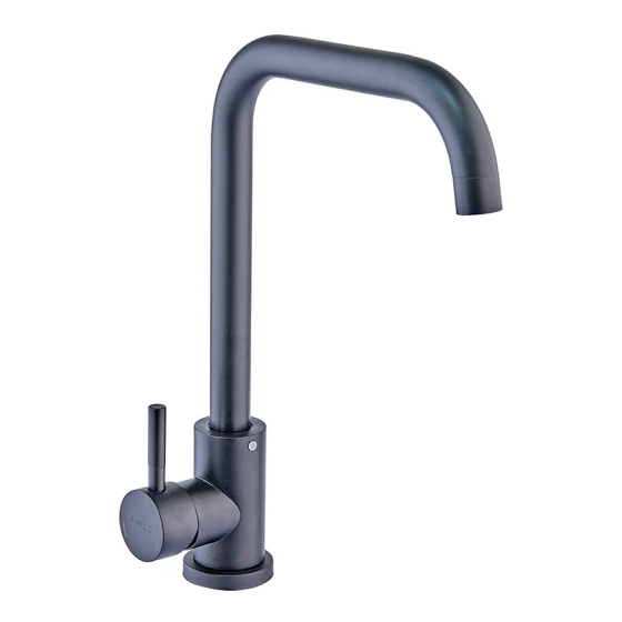 Кухонний змішувач з нержавіючої сталі SUS304 чорного кольору Champion SUS-011-G Black (CH0345) Харків