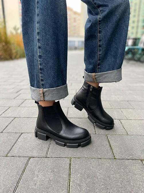 Без бренда Черевики жіночі ARTO 102 чорні (зима, шкіра натуральна) (5222) 39 Коломыя - изображение 4