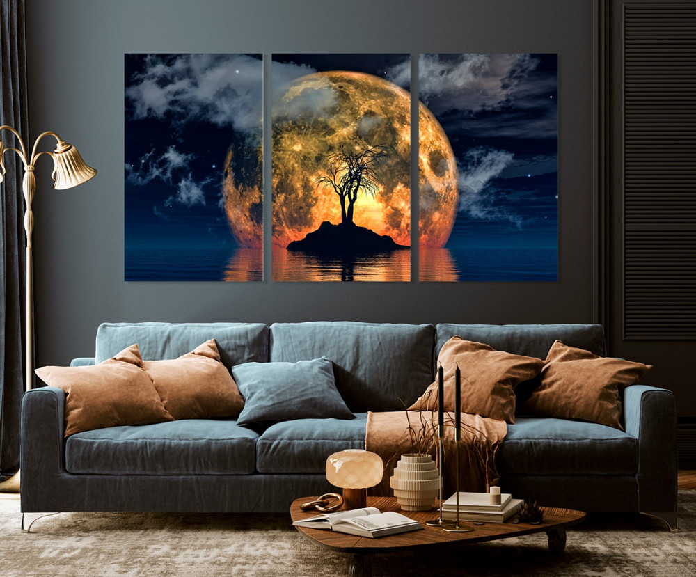 Модульная картина в гостиную / спальню  Місяць    ART-128_3A 100х150 см Киев - изображение 3