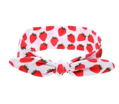 Дитяча пов'язка з вушками Полуниця one size різнобарвний Київ - фото 3