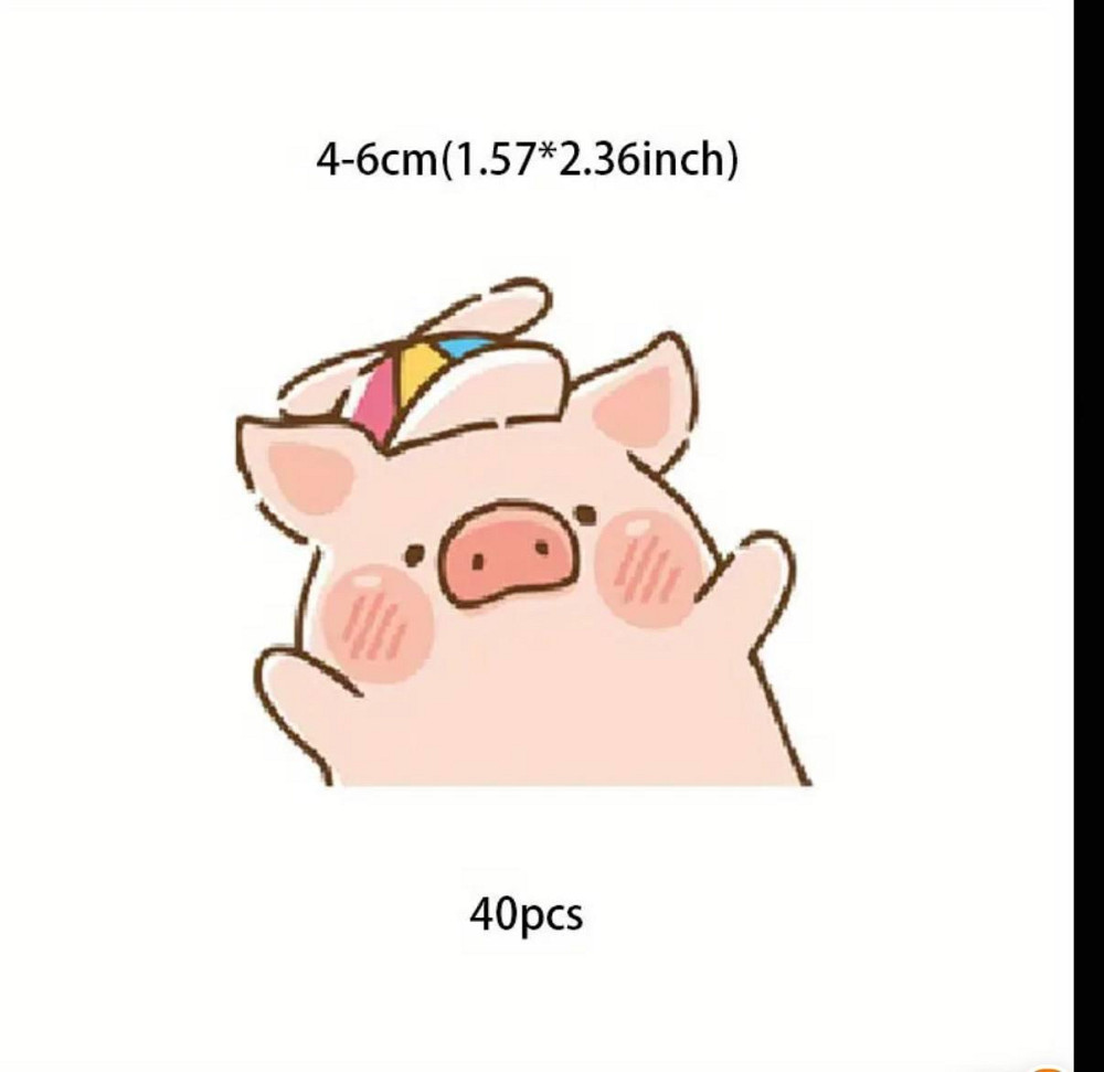 Набір милих наліпок із поросятами, 40 шт Київ - фото 3