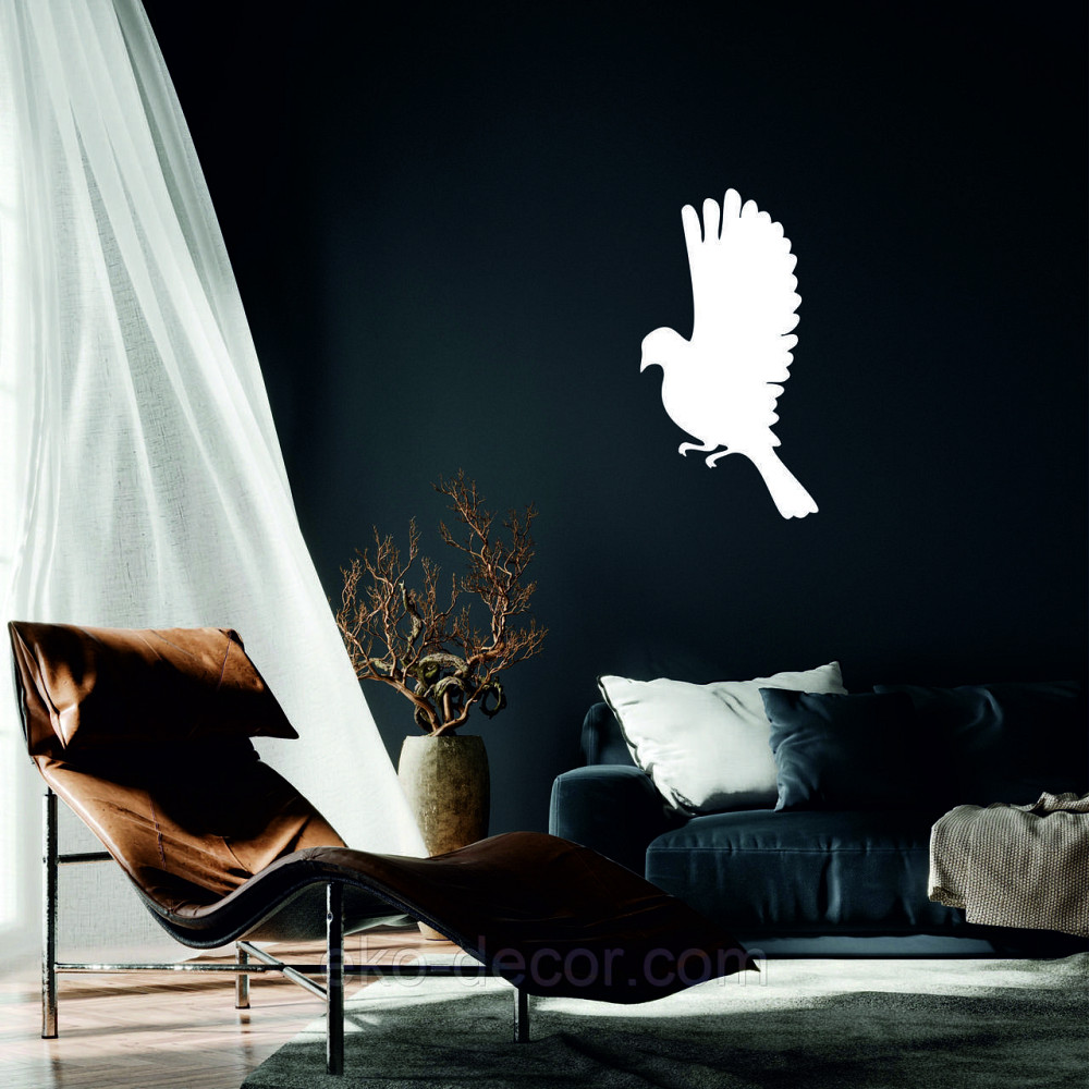 Декоративное настенное Панно «Птичка» Декор на стену(цена за 1шт) 30*16 см, Белый Киев - изображение 9