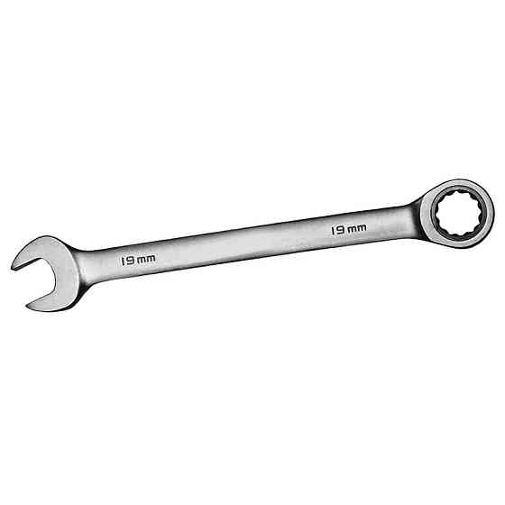 Ключ рожково-накидный трещеточный 21мм CrV polished SIGMA (6022211) Ровно