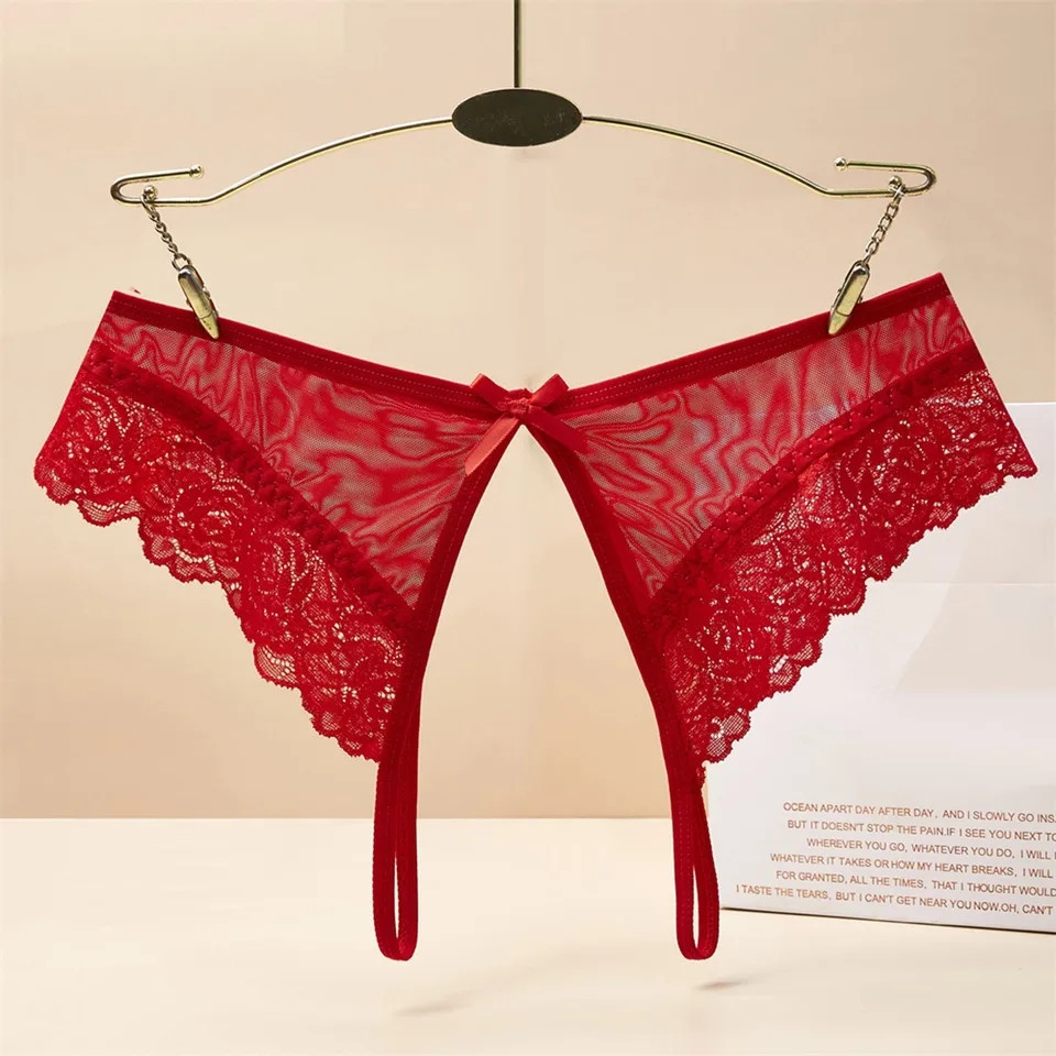 Жіночі трусики з розрізом еротичні 42 червоний Київ - фото 1