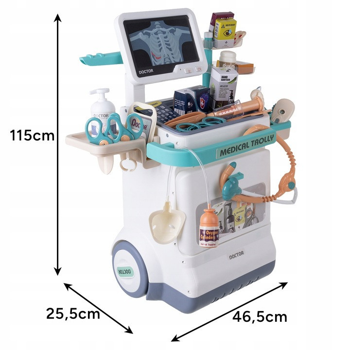 Дитячий набір лікаря візок з аксесуарами 26 елементів Iso Trade (26544) Нововолинськ - фото 8