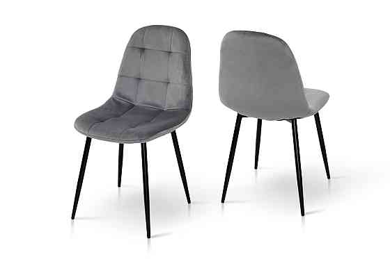 Стілець Квест, чорний/велюр сірий Київ