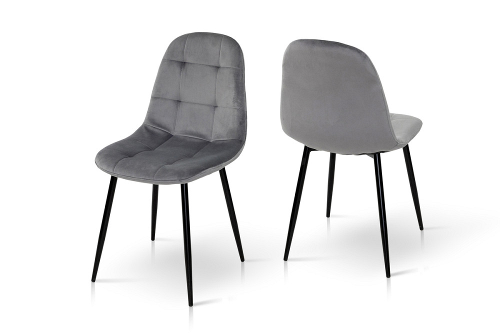 Стілець Квест, чорний/велюр сірий Киев - изображение 6