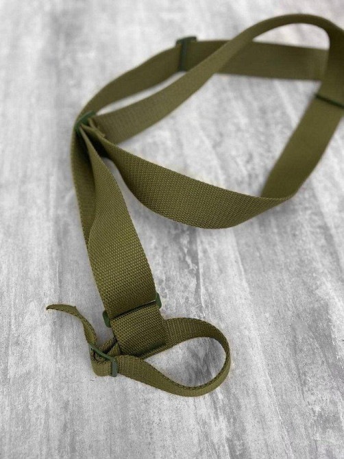 РЕМІН ТРИХТОЧКОВИЙ ДЛЯ АК З ТАКТИЧНИМ КАРАБІНОМ КОЛІР ХАКИ Біла поліця! Одеса - фото 8