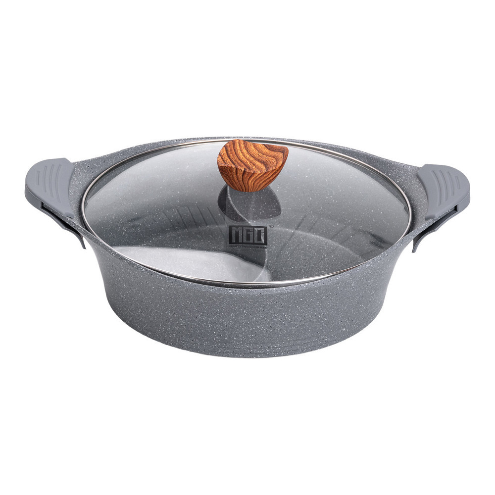 Алюмінієва каструля Ø 30 см Мармур з антипригарним покриттям сірий MGC HP-4-413G Київ - фото 1