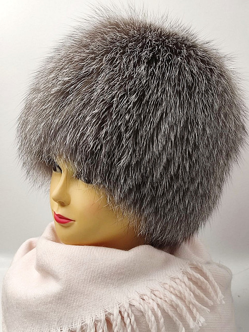 Шапка меховая женская кубанка Хейли Серый Харьков - изображение 6