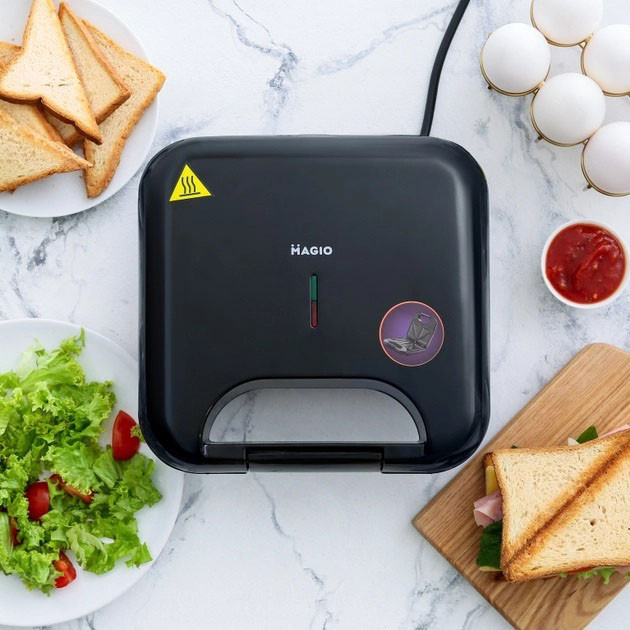 Бутербродниця з антипригарними панелями, Електрична сендвічниця-бутербродниця, Бутербродниця професійна HY-30 Львів - фото 14