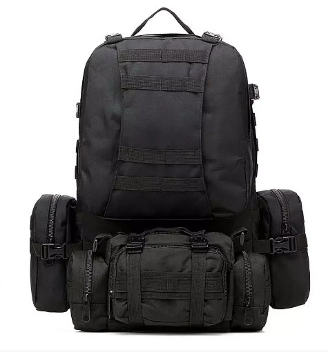 Тактический рюкзак 52л из ткани Oxford Черный Винница - изображение 5