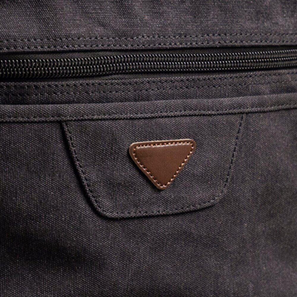 Сумка текстильна для ноутбука на два відділення Vintage 20177 Чорна Київ - фото 7