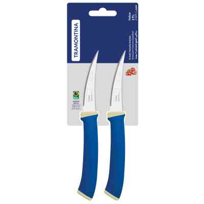 Набір ножів Tramontina Felice Blue Tomato 76 мм 2 шт (23495/213) Вінниця