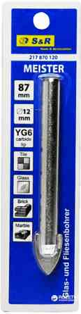 Свердло для плитки S&R Meister 12 x 87 мм (217870120) Коломыя