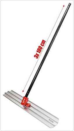 Планка розгладжувльна по бетону з вібраційн головкою YATO, 120х20см, з складним держаком 3х180см [1] Одеса