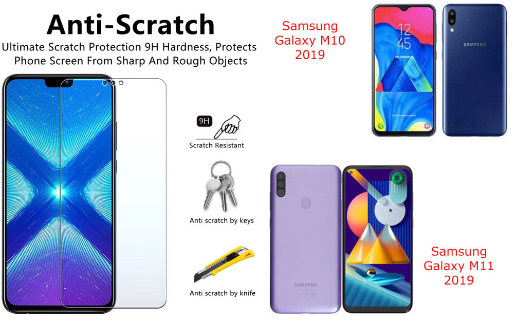 Защитное стекло NeoGlass для Samsung Galaxy M10 2019, Galaxy M11 2019 – ультрапрозрачное и устойчивое Киев - изображение 1