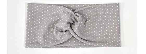 Пов'язка для дівчинки сіра в горох Київ