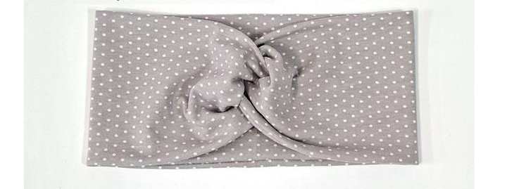 Пов'язка для дівчинки сіра в горох Київ - фото 1