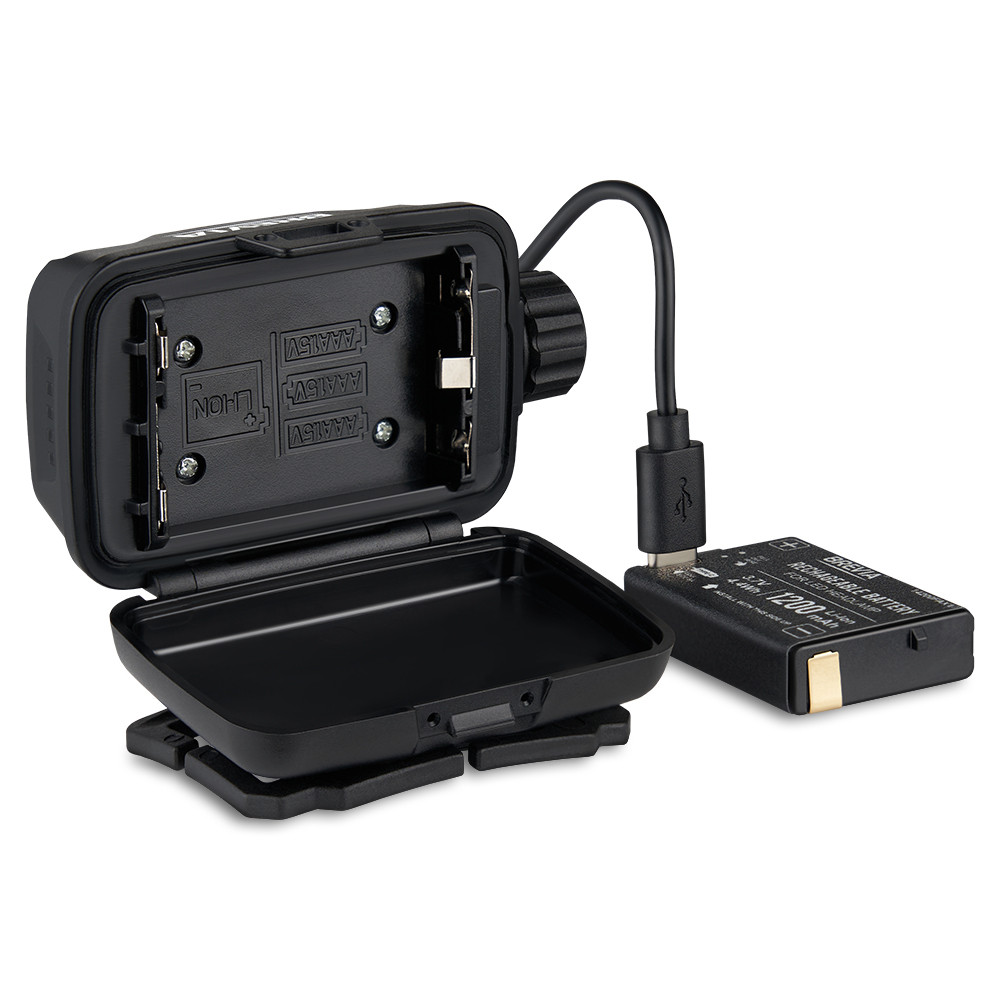 Ліхтар налобний Brevia 600Lm, 3W CREE XPG+COB, 1200mAh/3xAAA, Zoom, з сенсором білий/червоний Львів - фото 6