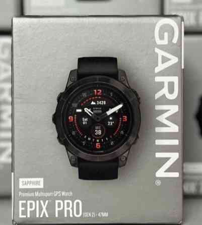 Часы: Garmin Epix Pro Sapphire 47mm. Garbon Grey DLC Titanium W. BB. Київ